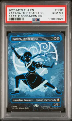 2025 MTG AVATAR: THE LAST AIRBENDER BORDERLESS-NEON KATARA THE FEARLESS PSA 10 - Image 1