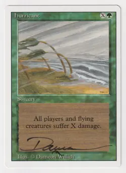 Signed Hurricane LP Revised Edition Artist Dameon Willich 1994 MTG Magic Vintage - Image 1