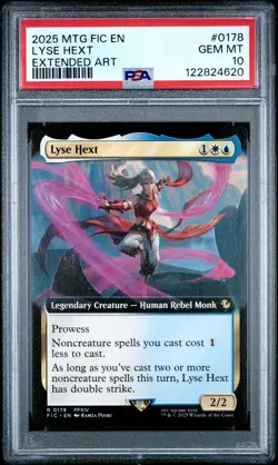 2025 MTG FINAL FANTASY COMMANDER EXTENDED ART #0178 LYSE HEXT PSA 10 - Image 1