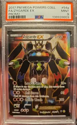 Pokemon TCG 2017 Zygarde EX 54a/124 Alternate Art Promo PSA 9 - Image 1