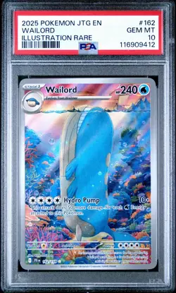 2025 Pokemon Journey Together Wailord #162 Illustration Rare PSA 10 Gem Mint - Image 1