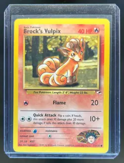 2000 Pokemon Gym Heroes Brock's Vulpix #73/132 - Image 1