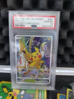 PSA10 Pikachu Battle Festa 061/SM-P Promo 2017 Pokemon card Japanese - Image 1