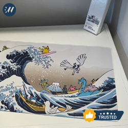 🌊Pokemon TCG Great Wave Playmat🔥Brand New Pokemon Center Exclusive✅FastP+P📦 - Image 1