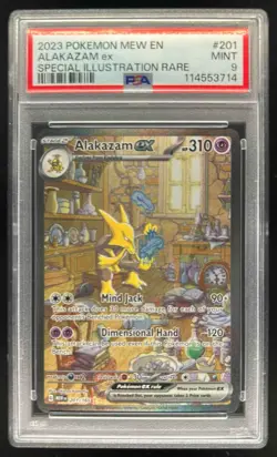 2023 Pokemon SV 151 MEW EN Alakazam ex #201/165 PSA 9 - Image 1