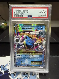 Pokemon 2016 XY Evolutions #22 M Blastoise EX PSA Gem Mint 10 - Image 1