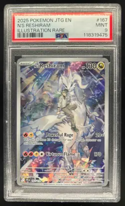2025 Pokemon SV Journey Together JTG EN N's Reshiram #167/159 PSA 9 - Image 1