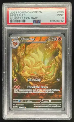 2023 Pokemon SV Obsidian Flames OBF EN Ninetales #199/197 PSA 9 - Image 1