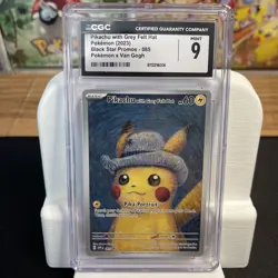 Van Gogh Pikachu With Grey Felt Hat 2023 Pokemon Black Star SV Promo 085 CGC 9 - Image 1