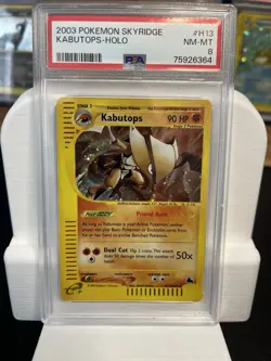2003 POKEMON SKYRIDGE #H13 KABUTOPS-HOLO PSA 8 NMMT - Image 1