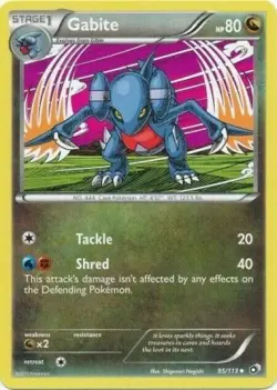 Gabite 95/113 B&W Legendary Treasures Uncommon PERFECT MINT! Pokemon - Image 1