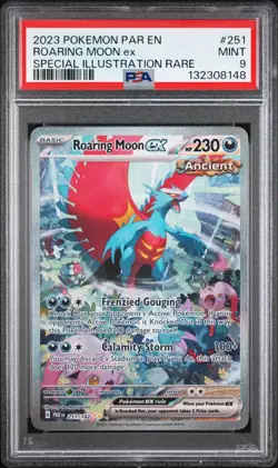 2023 Pokemon Paradox Rift PAR En Roaring Moon Ex Special Illustration #251 PSA 9 - Image 1
