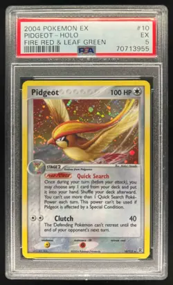 2004 Pokemon EX FireRed & LeafGreen Pidgeot Holo #10/112 PSA 5 - Image 1