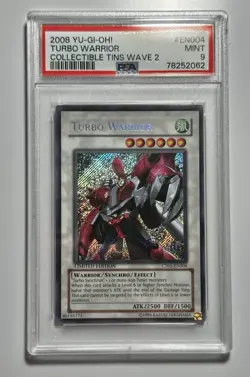 2008 YU-GI-OH! COLLECTIBLE TINS WAVE 2 #ENO04 TURBO WARRIOR PSA 9 - Image 1