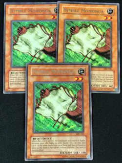 YUGIOH NIMBLE MOMONGA MRL-086 RARE X3 (LP) - Image 1