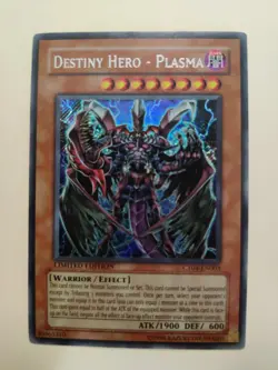 Yugioh! Destiny Hero - Plasma CT04-EN003 Secret Rare MP - Image 1