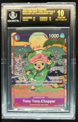 2024 One Piece Promos Tony Tony.Chopper Anniversary #ST01-006 BGS 10 PRISTINE - Image 1
