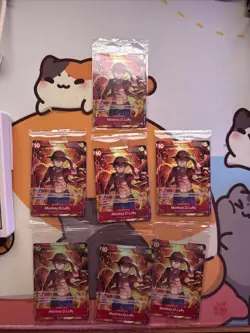 One Piece Treasure Booster Set Monkey.D.Luffy ST10-006 SR Promo Lot of 7 Sealed - Image 1
