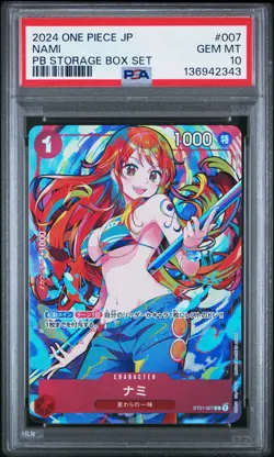2024 ONE PIECE JAPANESE PREMIUM BOOSTER STORAGE BOX SET #007 NAMI PSA 10 - Image 1