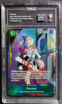 One Piece Perona Alternate Art Op09-034 Psa 9 - Image 1