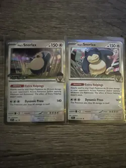 Pokemon TCG Hop's Snorlax Promo Holo Card Lot SVP 084 177/159 2 Cards - Image 1