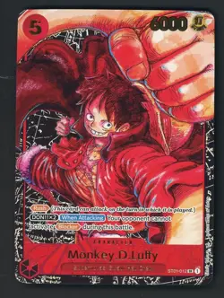 One Piece TCG Card Monkey D.Luffy ST01-012 OP05 1st Anniversary English - Image 1