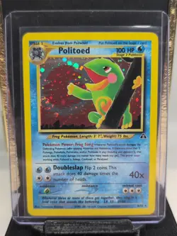 Pokemon TCG Politoed Neo Discovery Holo Card 8/75 - Image 1