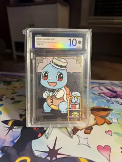 Pokemon Collectible Chinese Comic Art Card Slab SQUIRTLE FULL Art Holo Rare - Image 1