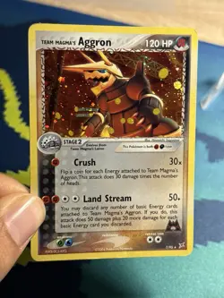 Team Magma's Aggron 7/95 Ex Team Magma vs Team Aqua Holo Rare Pokemon Card MP - Image 3