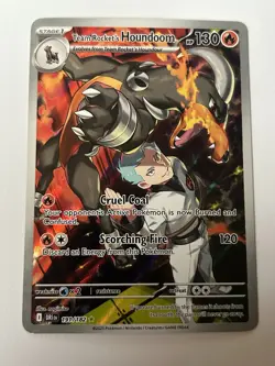 Pokemon TCG Team Rockets Houndoom Illustration Rare Card 191/182 Destined Rivals - Image 1