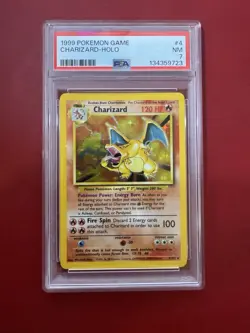 Charizard 4/102 Holo Rare Base Unlimited Pokemon Card PSA 7 New Cert - Image 1