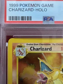 Charizard 4/102 Holo Rare Base Unlimited Pokemon Card PSA 7 New Cert - Image 3