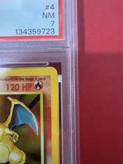 Charizard 4/102 Holo Rare Base Unlimited Pokemon Card PSA 7 New Cert - Image 4