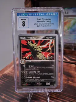 Dark Tyranitar 19 Pokemon Card Pokemon World Championships 2005 CGC 8 Near Mint - Image 1