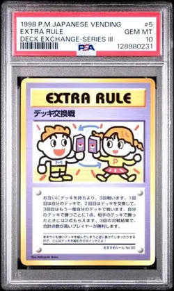 1998 Pokemon Japanese Vending Series III 3 Deck Exchange PSA 10 Graded card - Image 1