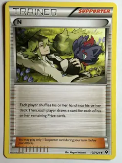 N (Supporter) XY - Fates Collide 105/124 LP-NM Pokemon card - Image 1
