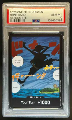 2023 One Piece DP02 Don!! Card Silhouette #NNO PSA 10 GEM MT - Image 1