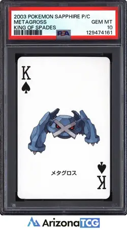 Pokemon Sapphire 2003 Metagross King Of Spades Playing Card Japanese PSA 10 - Image 1