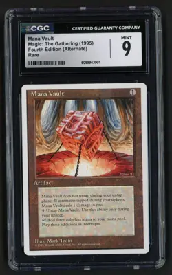 ***CGC 9 Mana Vault*** MTG Alternate 4th Edition Magic Kid Icarus - Image 1