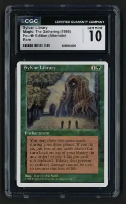 ***CGC 10 Sylvan Library*** MTG Alternate 4th Edition Magic Kid Icarus - Image 1