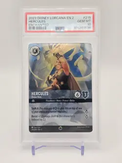 Hercules - Divine Hero - #215 Lorcana Rise Of The Floodborn - Enchanted PSA 10 - Image 1