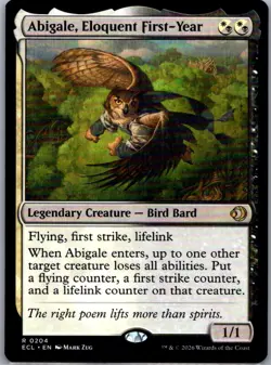 Abigale, Eloquent First-Year (R) #204 Lorwyn Eclipsed MTG NM - Image 1