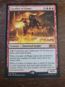 MTG Cavalier of Flame Core Set 2020 125/280 Regular Mythic - Image 1