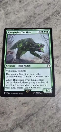 Rampaging Yao Guai Universes Beyond: Fallout Regular Creature Rare MTG NM - Image 1