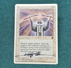 UNPLAYED SIGNED DIVINE OFFERING CHRONICLES 1995 MAGIC MTG JEFF A MENGES EDH - Image 1
