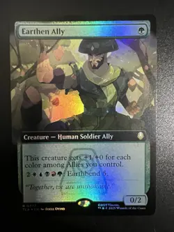 MtG Avatar The Last Airbender - Earthen Ally (Borderless Foil) Near Mint Rare - Image 1