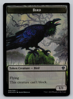 Soldier | Bird (Black) - FOIL - Double Sided Token - Dominaria United -MTG - Image 1