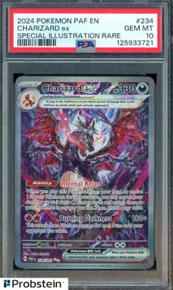 2024 Pokemon PAF En Special Illustration Rare #234 Charizard Ex PSA 10 GEM MINT - Image 1
