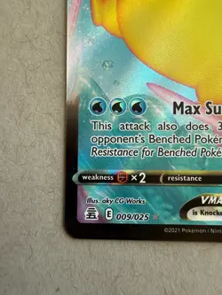 Surfing Pikachu Vmax 009/025 Celebrations Full Art Ultra Rare Pokemon TCG 2021 - Image 4
