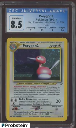 2001 Pokemon TCG Neo Revelation Unlimited #12 Porygon2 CGC 8.5 NM/MINT+ - Image 1